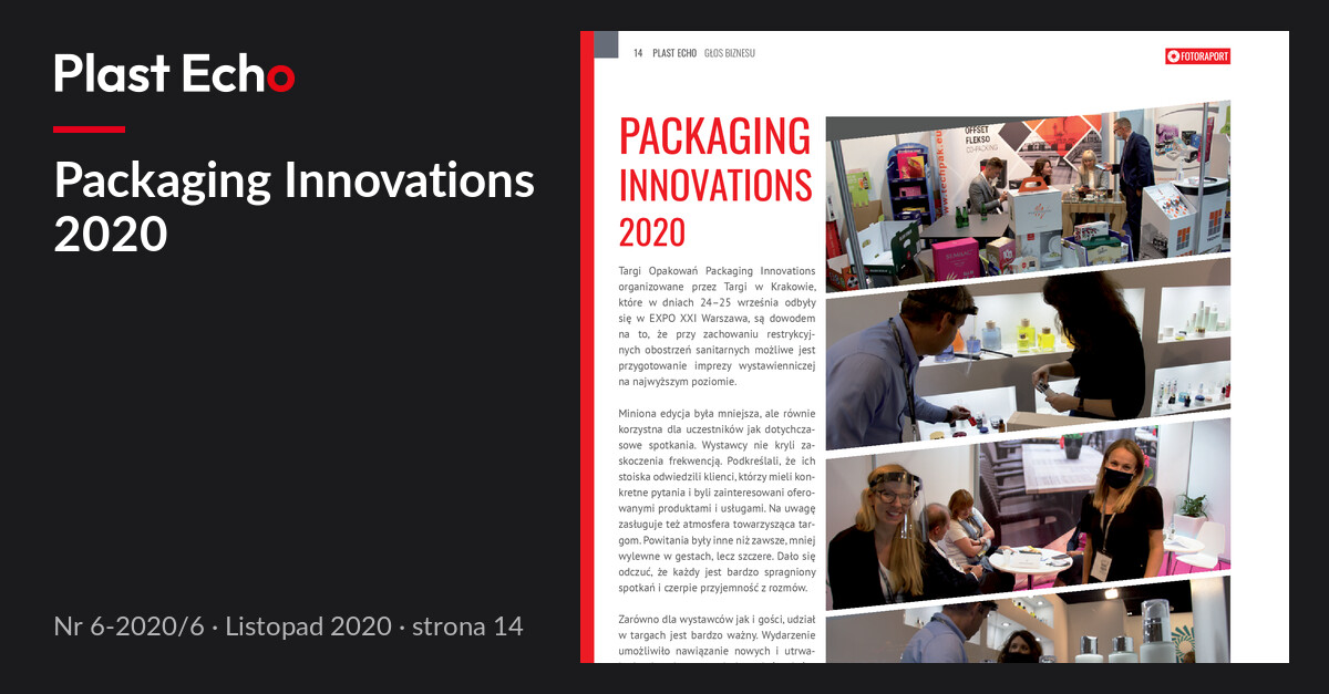 Packaging Innovations 2020 | Plast Echo 6-2020/6, Listopad 2020, s. 14
