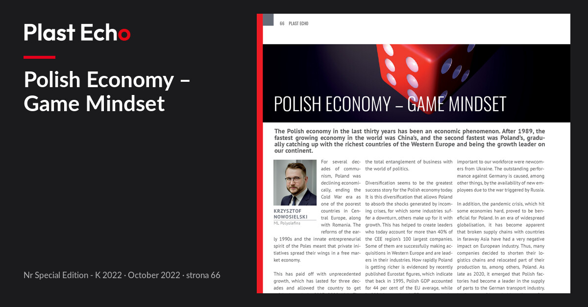 Polish Economy – Game Mindset | Plast Echo Special Edition - K 2022, October 2022, s. 66