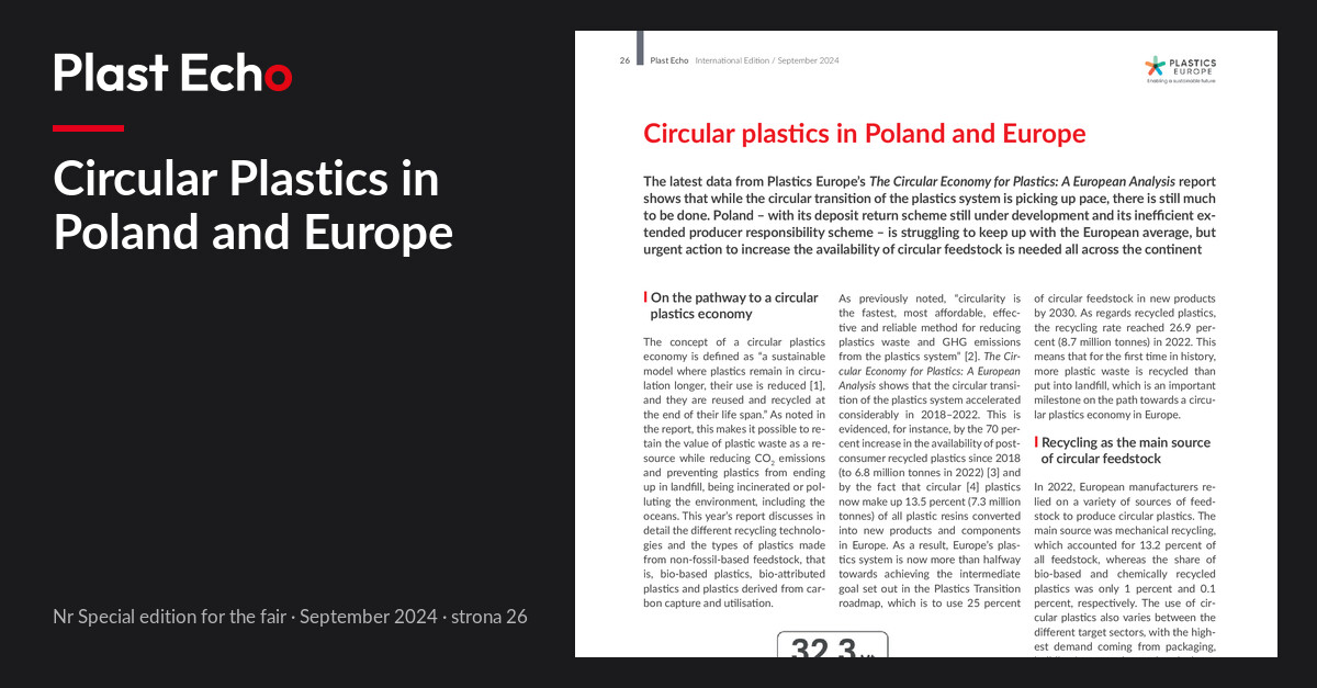 Circular Plastics in Poland and Europe | Plast Echo Special edition for the fair, September 2024, s. 26