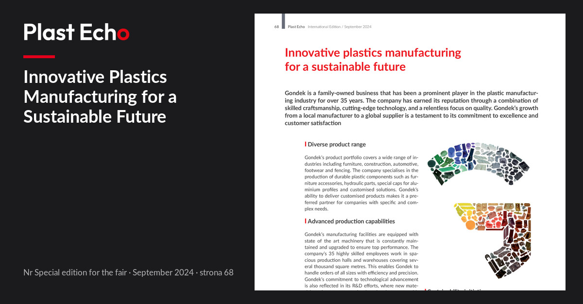 Innovative Plastics Manufacturing for a Sustainable Future | Plast Echo Special edition for the fair, September 2024, s. 68