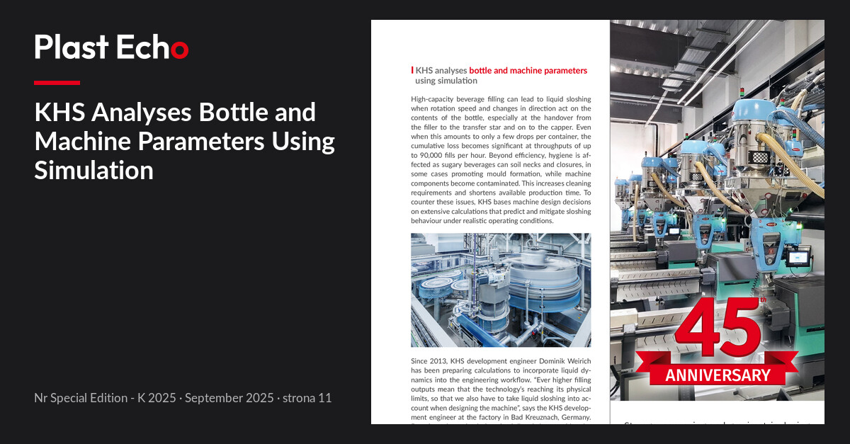 KHS Analyses Bottle and Machine Parameters Using Simulation | Plast Echo Special Edition - K 2025, September 2025, p. 11