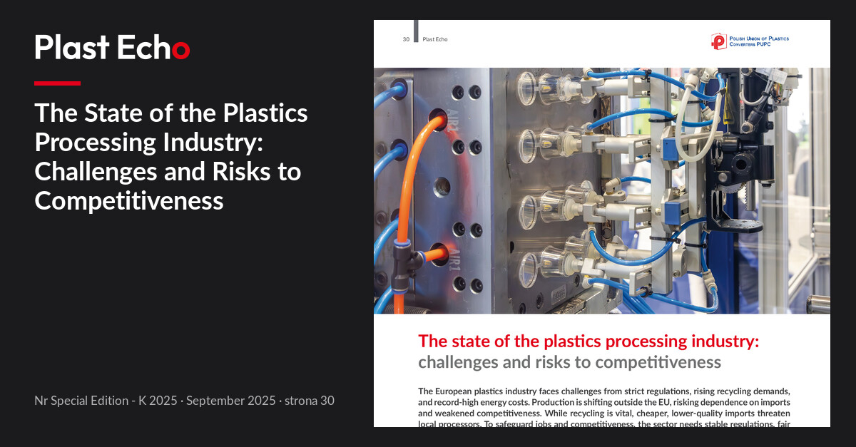 The State of the Plastics Processing Industry: Challenges and Risks to Competitiveness | Plast Echo Special Edition - K 2025, September 2025, p. 30