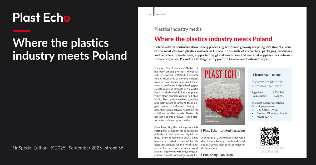 Where the plastics industry meets Poland | Plast Echo Special Edition - K 2025, September 2025, p. 56