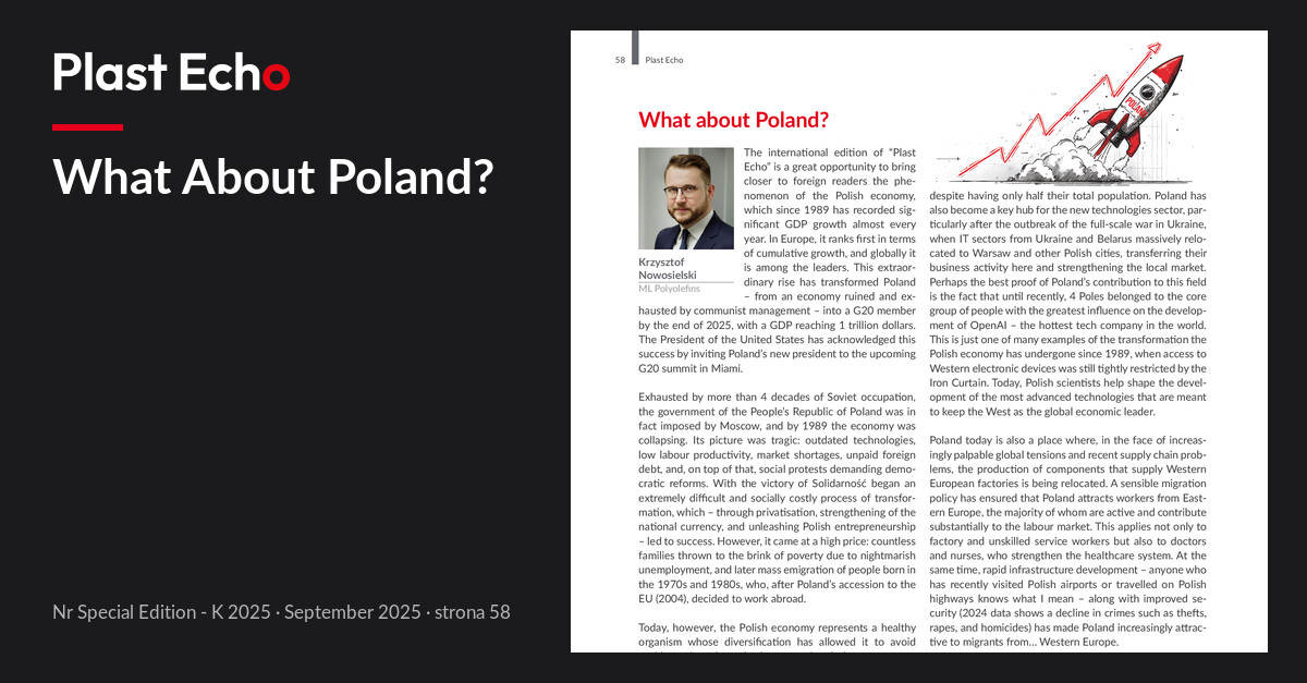 What About Poland? | Plast Echo Special Edition - K 2025, September 2025, p. 58