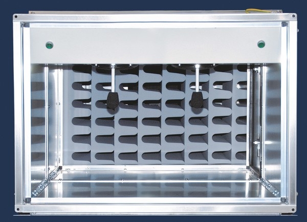 Basotect in acoustic unit with active and passive sound cancellation