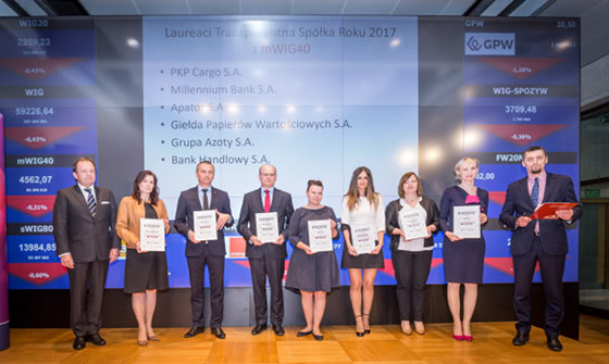 Grupa Azoty S.A. i Grupa Azoty Police „Transparentnymi Spółkami Roku 2017"