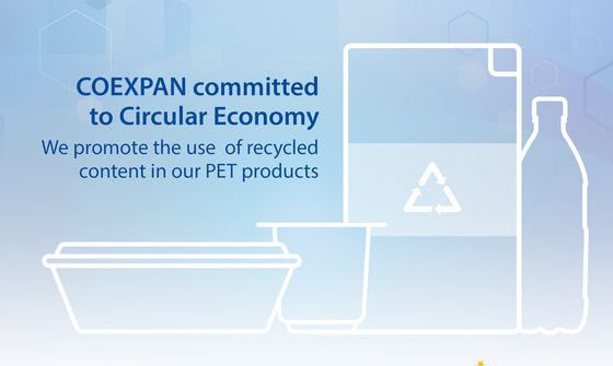 Coexpan is committed to increasing the recycled content of its PET products to 70% by 2025.
