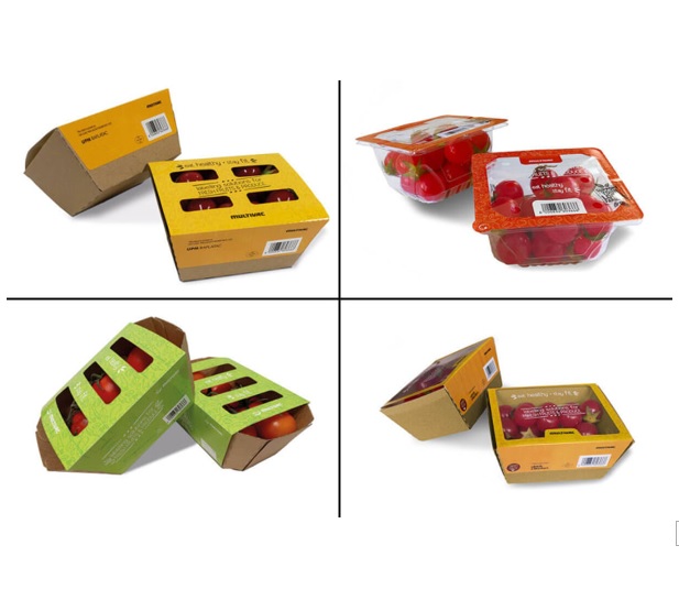 Sustainable closure sealing and labelling of fruit and vegetable trays