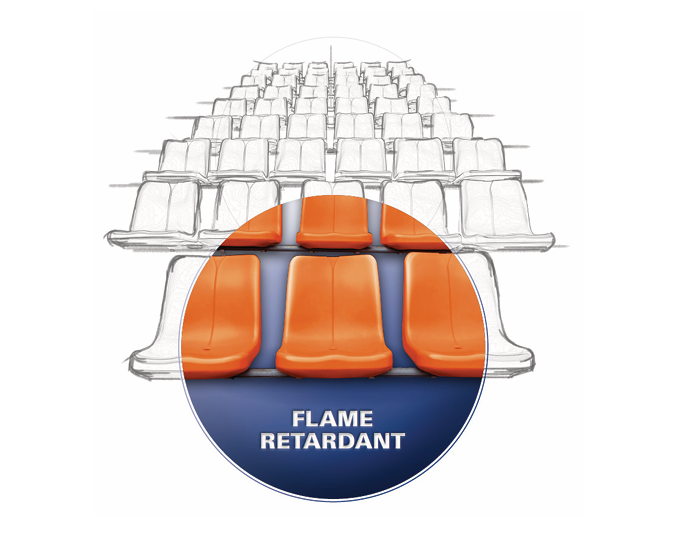 Flame retardant masterbatch for stadium seats by Gabriel-Chemie