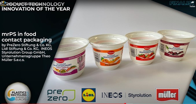 Ineos Styrolution recycling solution becomes finalist for 2025 Plastics Recycling Awards Europe