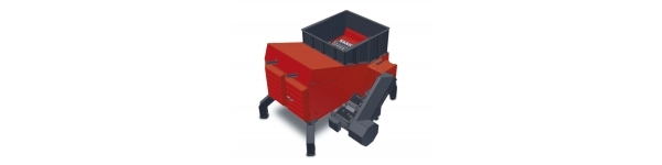Plastics shredder with modular pressing system