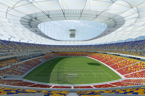 Makrolon sheets shape National Stadium in Romania 