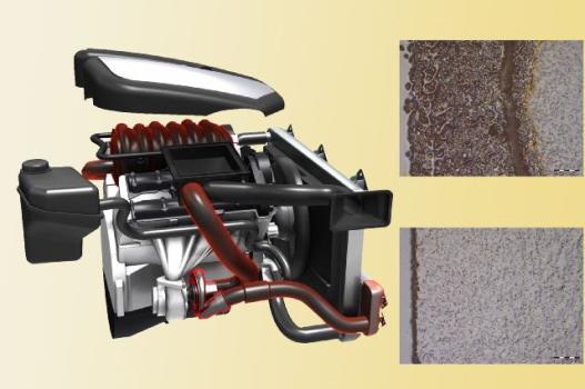Hot air: metal replacement very close to the engine