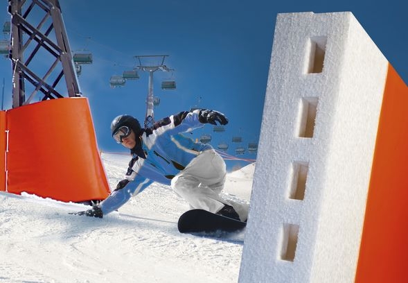 BASF foam crash mats for winter sports