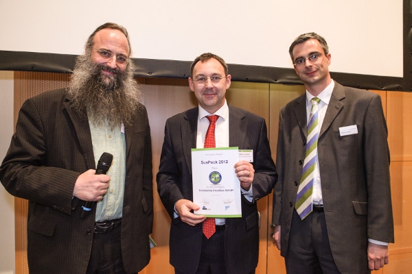 Winner of the 2012 “Sustainable Packaging Award” jointly presented with Anuga FoodTec for the first time