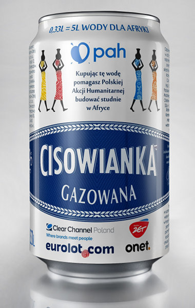 Cisowianka w puszce dla Afryki