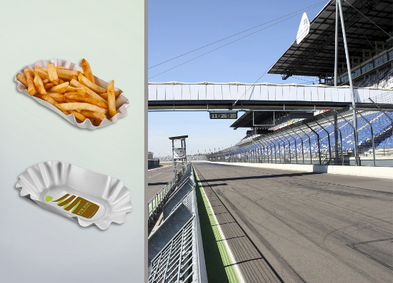 BASF’s biodegradable plastic ecovio FS Paper performance during the ADAC Masters Weekend motorsport event  