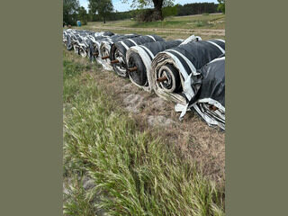 Waste film from abro