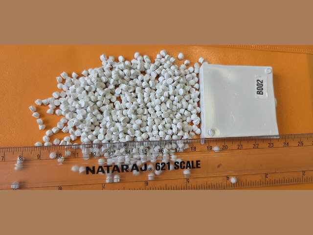 White PVC granules,...