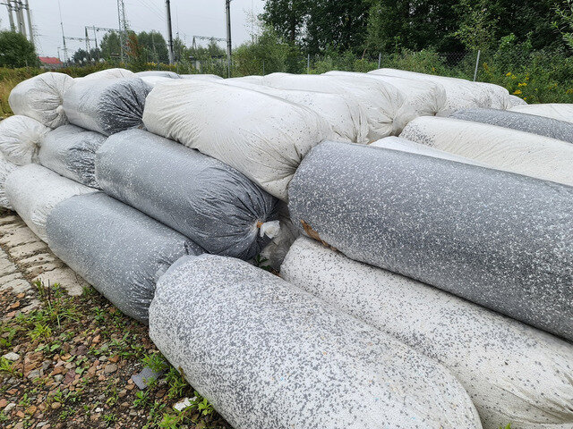 Ground polystyrene...