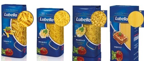 Nowe opakowania makaronów Lubella