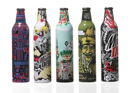 Fantazyjne opakowanie napoju Mountain Dew