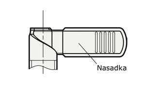 Nasadka z poliamidu na dźwigni trzpienia