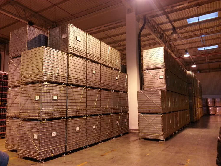 Standard container as an alternative to high storage racks.