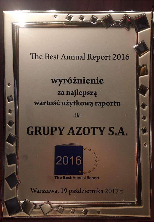 nagroda dla grupy azoty