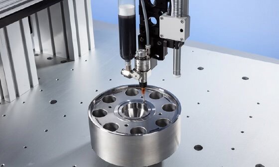 Roboty bramowe Nordson EFD typu GV do dozowania cieczy z naprowadzaniem optycznym