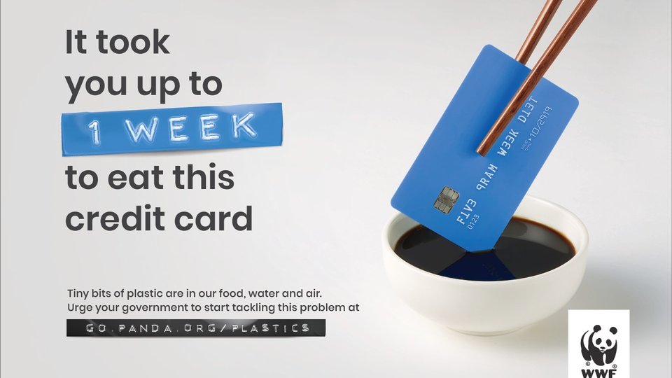 Humans eat a credit card worth of plastic each week