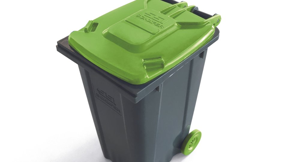 Engel producing miniature waste containers made of recycled material