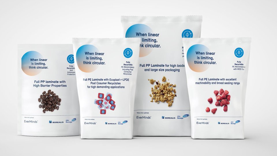 Borealis and Borouge offer monomaterial solutions suitable for packaging applications 