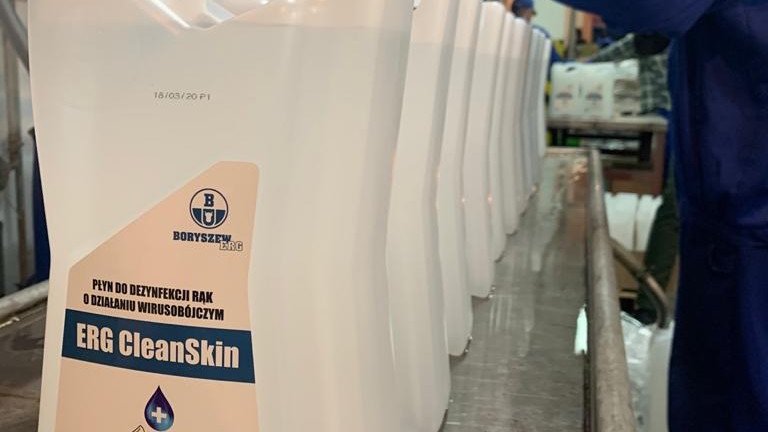 Boryszew uruchomił produkcję preparatu do dezynfekcji 