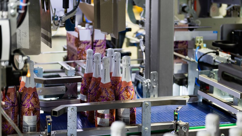 Domaine Chandon Australia partner with Sidel for custom bottling End-of-Line operation