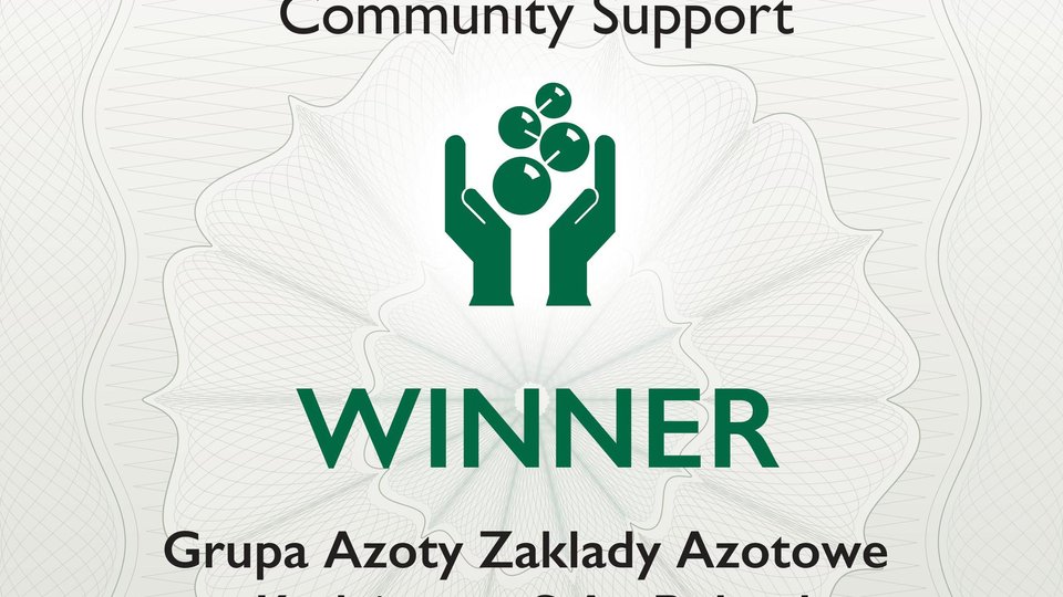 Grupa Azoty ZAK S.A. pierwszym polskim laureatem European Responsible Care Award