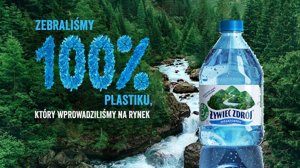 Żywiec Zdrój zebrał 100% plastiku, który wprowadził na rynek