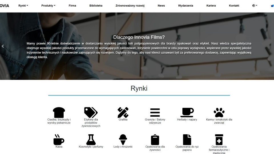 Innovia Films launches new polish website