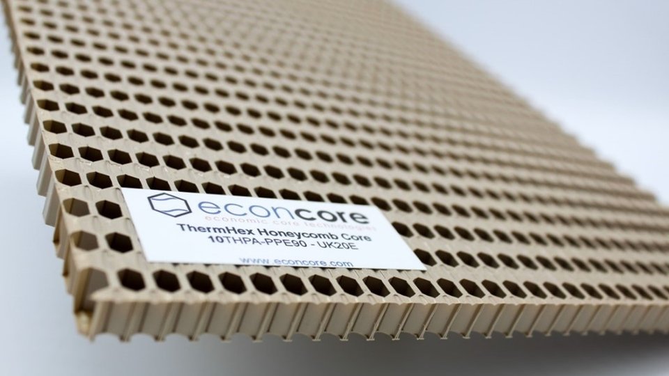 New honeycomb cores for laminated sandwich panels made with SABIC’s Noryl GTX