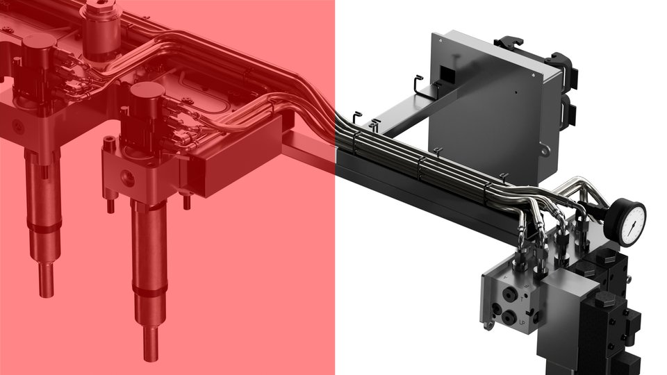 Innovative mechanical stroke regulator for hydraulic driven valve gate systems