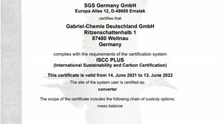 ISCC Plus Certification f