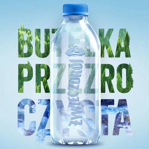 Easy to recycle label free PET bottles