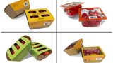 Sustainable closure sealing and labelling of fruit and vegetable trays