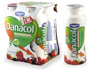 Etykiety full body na opakowaniach Danone