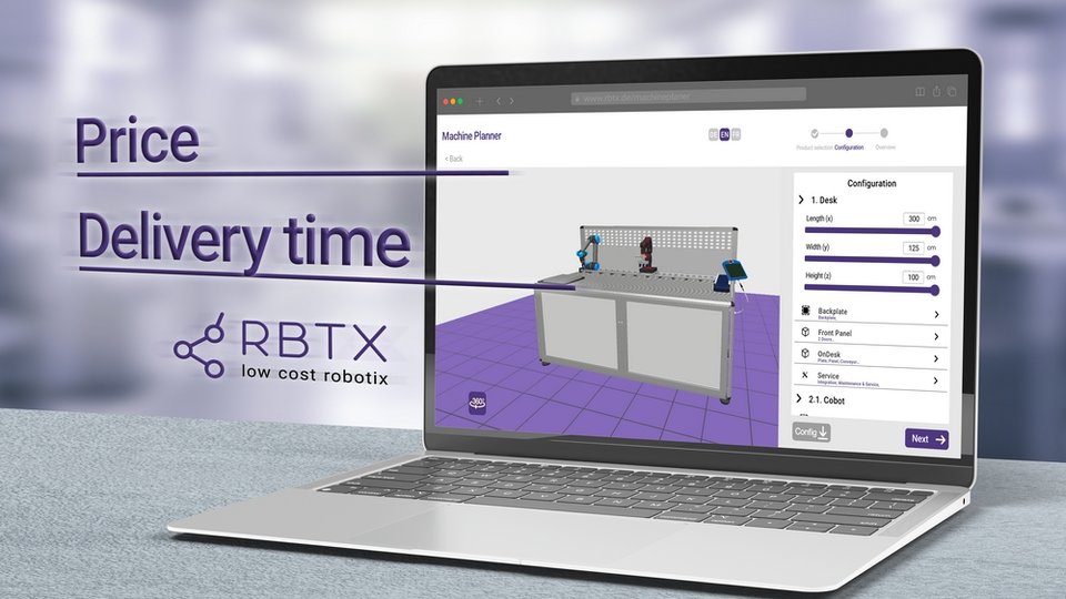 Kompletne rozwiązanie robotyczne przy pomocy RBTX Machine Planner