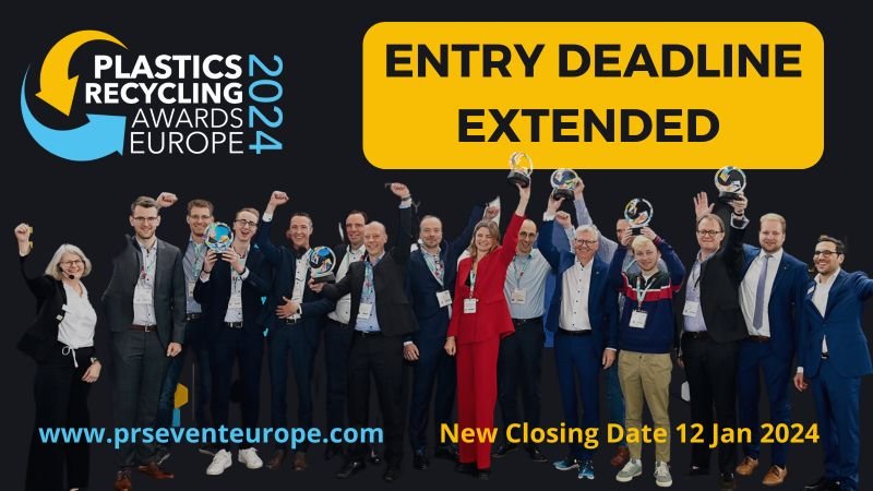 Plastics Recycling Awards Europe entry deadline extended to 12 January 2024