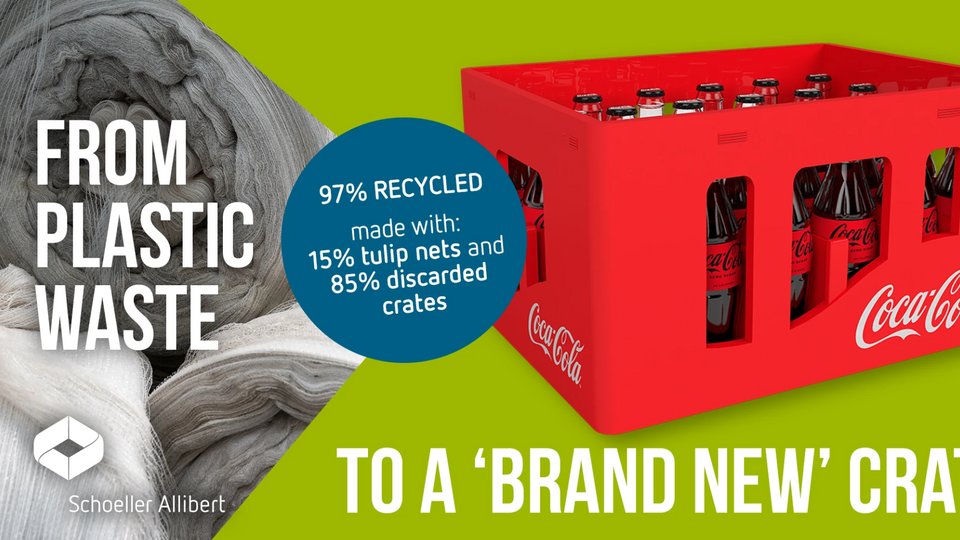 Iconic Coca-Cola red crates now made from 97% recycled plastic