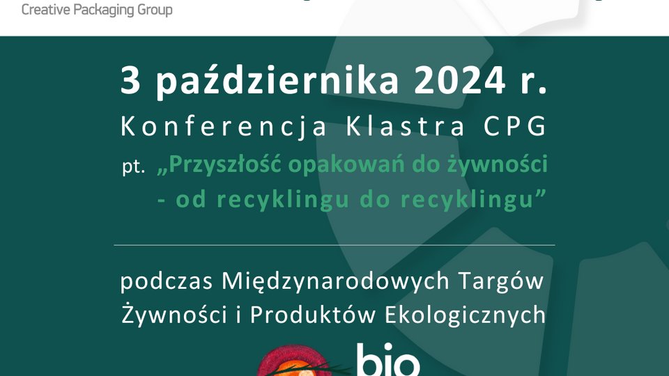 Konferencja Klastra CPG podczas BioExpo Warsaw 