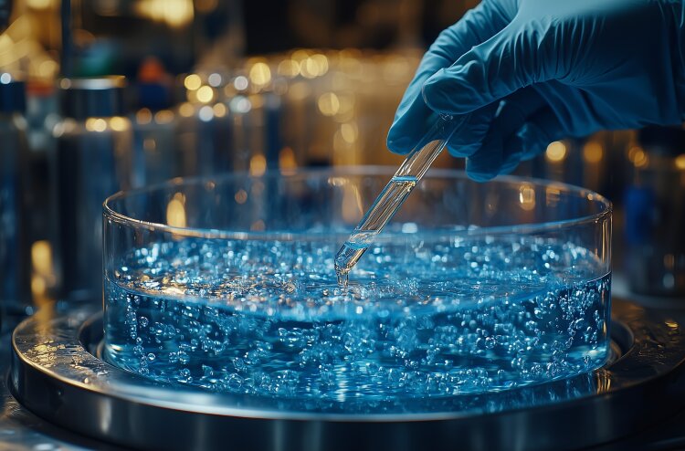odo4881-personnel-in-the-laboratory-are-mixing-transparent-gel-131bc65e-c990-4c7a-9295-12ba2477fbf21