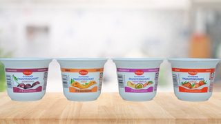First recycled yoghurt cu